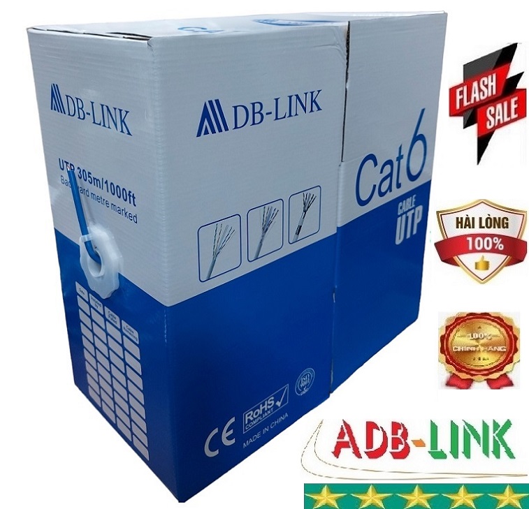 Dây Cáp Mang ADBLink Cat6 UTP 305M Cuộn ( Màu Xanh )